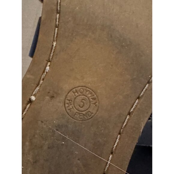 Salt Water Original Leather Sandals Black Size 5 With Adjustable Ankle Strap - Picture 5 of 8